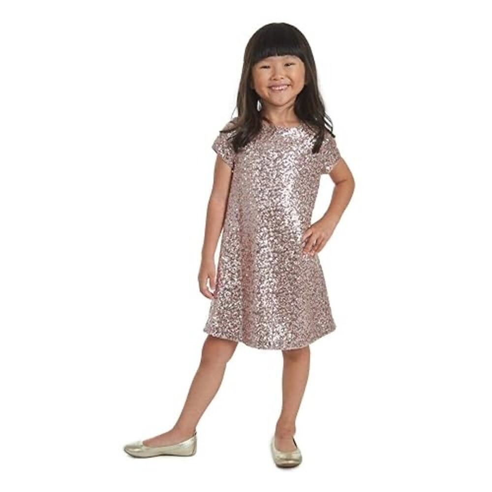 PIPPA & JULIE Girls Size 7 Betty Sequin Shift Dress Holiday Sparkle Embroidered